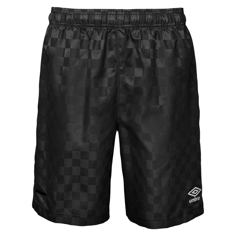 Umbro Boys Checkerboard (Youth) Short, Black Beauty/White, 10-12 US - Image 1